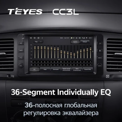 Штатная магнитола Teyes CC3 4/32 Toyota Corolla 9 E120 E130 (2003-2007) 7"