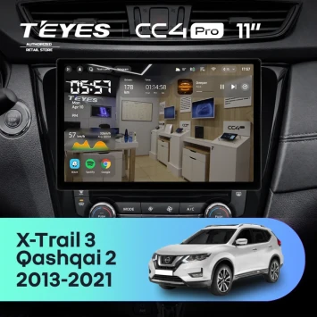 Штатная магнитола Teyes CC4 Pro 12/256 Nissan X-Trail 3 T32 (2013-2021) F2 Тип-C (11")