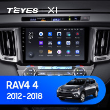 Штатная магнитола Teyes X1 4G 2/32 Toyota RAV4 4 XA40 5 XA50 (2012-2018) Правый руль