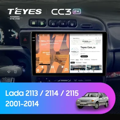 Штатная магнитола Teyes CC3 2K 4/32 Lada 2115 (2001-2014) F1