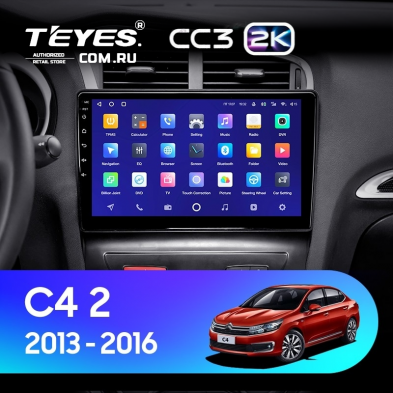 Штатная магнитола Teyes CC3 2K 4/32 Citroen C4 (2013-2016) B7