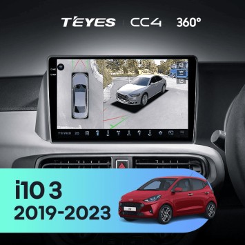 Штатная магнитола Teyes CC4 360 6/64 Hyundai i10 3 (2019-2023) Правый руль