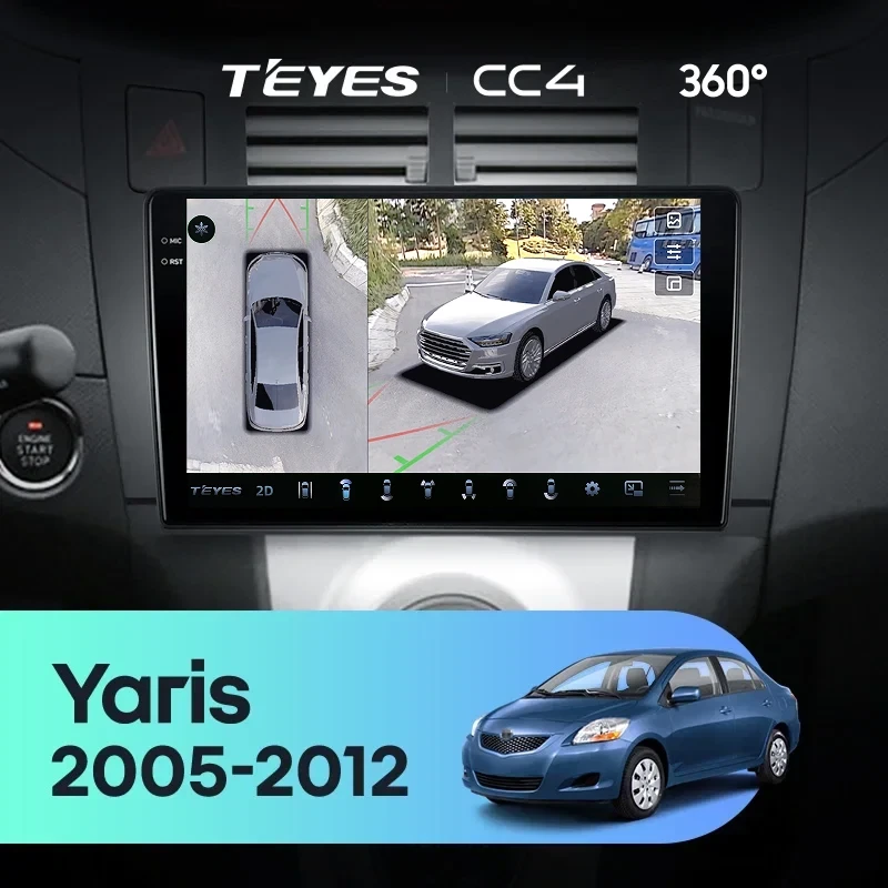 Штатная магнитола Teyes CC4 360 6/64 Toyota Yaris 2 XP90 (2005-2012) F2