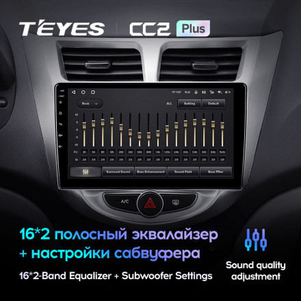 Штатная магнитола Teyes CC2 Plus 4/32 Hyundai Solaris 1 (2010-2016)