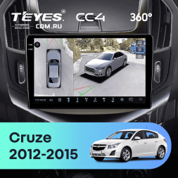 Штатная магнитола Teyes CC4 360 8/128 Chevrolet Cruze J300 J308 (2012-2015) F2 (черная)