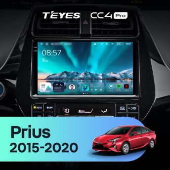 Штатная магнитола Teyes CC4 Pro 8/128 Toyota Prius XW50 (2015-2020)