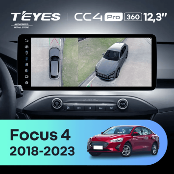 Штатная магнитола Teyes CC4 Pro 12.3" 360 12/256 Ford Focus 4 Mk 4 (2018-2023)
