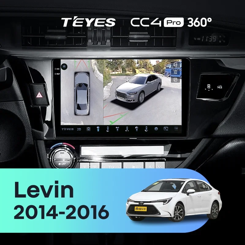 Штатная магнитола Teyes CC4 Pro 360 8/128 Toyota Levin 1 E180 (2014-2016) Тип-B