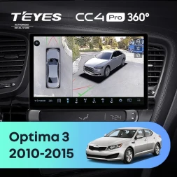 Штатная магнитола Teyes CC4 Pro 360 12/256 Kia Optima 3 TF (2010-2015) F2 (13")