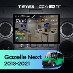 Штатная магнитола Teyes CC4 Pro 8/128 для GAZ Gazelle Next (2013-2021) F3 (11")