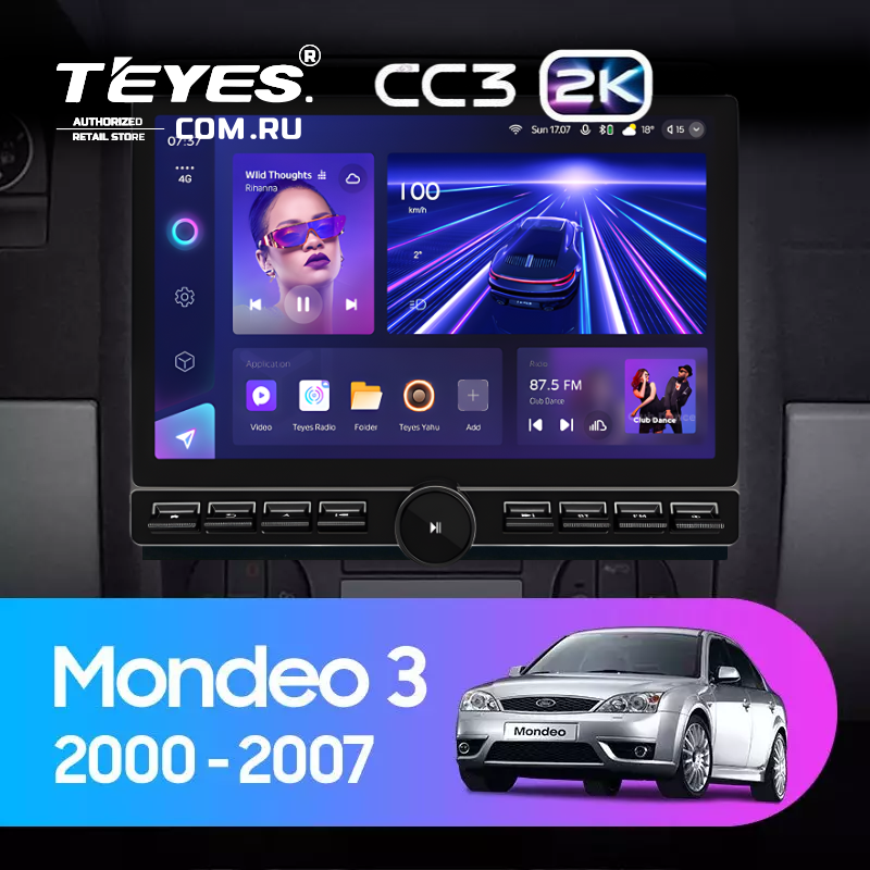 Штатная магнитола Teyes CC3 2K 6/128 Ford Mondeo 3 (2000-2007) F2 (13&quot; с кнопками)