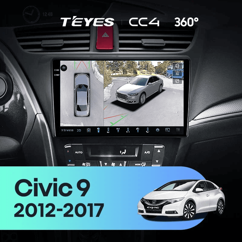 Штатная магнитола Teyes CC4 360 8/128 Honda Civic 9 FK FB (2012-2017)