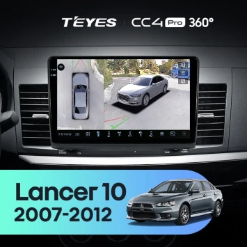 Штатная магнитола Teyes CC4 Pro 360 8/128 Mitsubishi Lancer 10 CY (2007-2012) Тип-A
