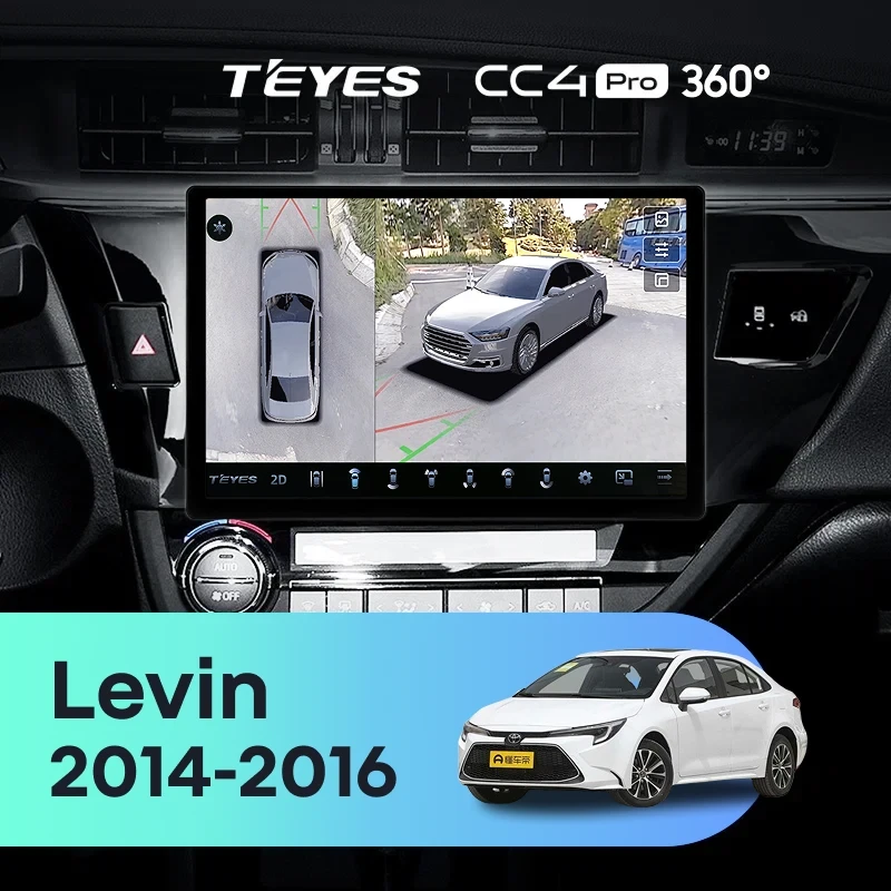 Штатная магнитола Teyes CC4 Pro 360 8/128 Toyota Levin 1 E180 (2014-2016) Тип-B (11")