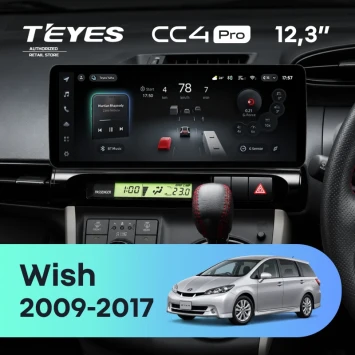Штатная магнитола Teyes CC4 Pro 12.3" 8/128 Toyota Wish 2 XE20 (2009-2017)