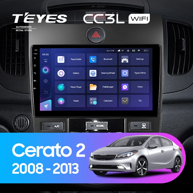 Штатная магнитола Teyes CC3L WiFi 2/32 Kia Cerato 2 TD (2008-2013) F4