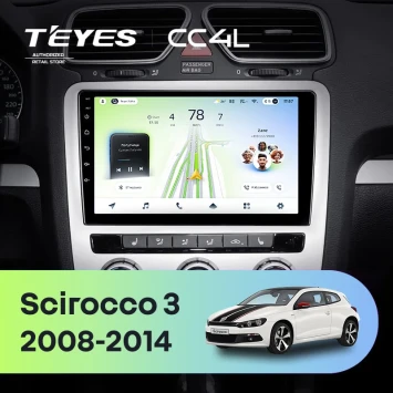 Штатная магнитола Teyes CC4L 4/64 Volkswagen Scirocco 3 (2008-2014) F4 (Серая)