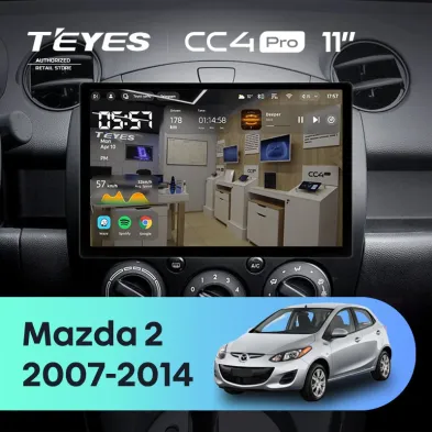 Штатная магнитола Teyes CC4 Pro 8/128 Mazda 2 DE (2007-2014) (11")