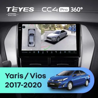 Штатная магнитола Teyes CC4 Pro 360 12/256 Toyota Yaris (2017-2020) F1