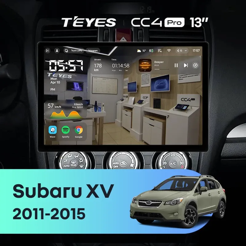 Штатная магнитола Teyes CC4 Pro 8/128 Subaru XV (2011-2015) Тип-B (13")