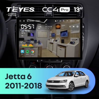Штатная магнитола Teyes CC4 Pro 12/256 Volkswagen Jetta 6 (2011-2018) (13&quot;)