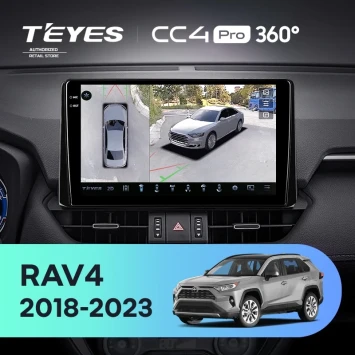 Штатная магнитола Teyes CC4 Pro 360 8/128 Toyota RAV4 5 XA50 (2018-2023) F2 Тип-B