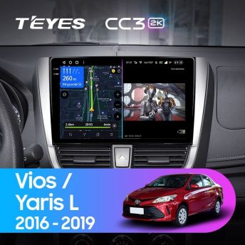 Штатная магнитола Teyes CC3 2K 6/128 Toyota Yaris L (2016-2019)