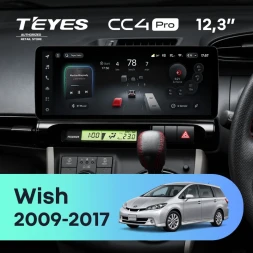 Штатная магнитола Teyes CC4 Pro 12.3" 12/256 Toyota Wish 2 XE20 (2009-2017)