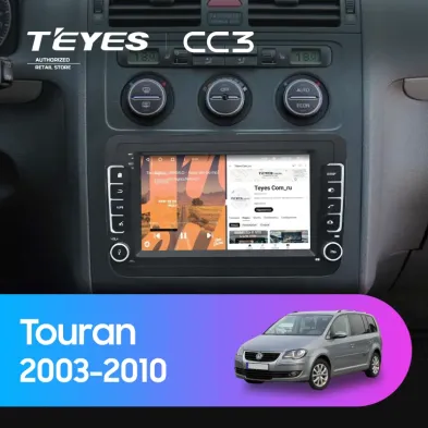 Штатная магнитола Teyes CC3 4/32 Volkswagen Touran (2003-2010) (с кнопками) 7"