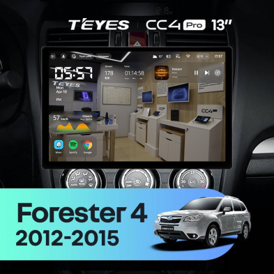 Штатная магнитола Teyes CC4 Pro 8/128 Subaru Forester 4 SJ (2012-2015) Тип-A (13&quot;)