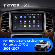 Штатная магнитола Teyes X1 4G 2/32 Toyota Land Cruiser LC 100 (2002-2007) Тип-С