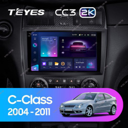 Штатная магнитола Teyes CC3 2K 4/64 Mercedes Benz C-Class W203 CL203 C209 A209 (2004-2011)