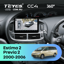 Штатная магнитола Teyes CC4 360 6/64 Toyota Estima 2 (2000-2006) Правый руль