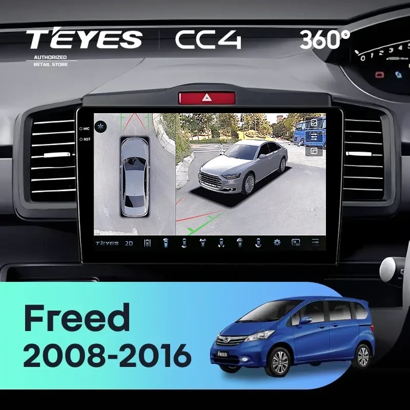 Штатная магнитола Teyes CC4 360 6/64 Honda Freed 1 (2008-2016) F2 Правый руль