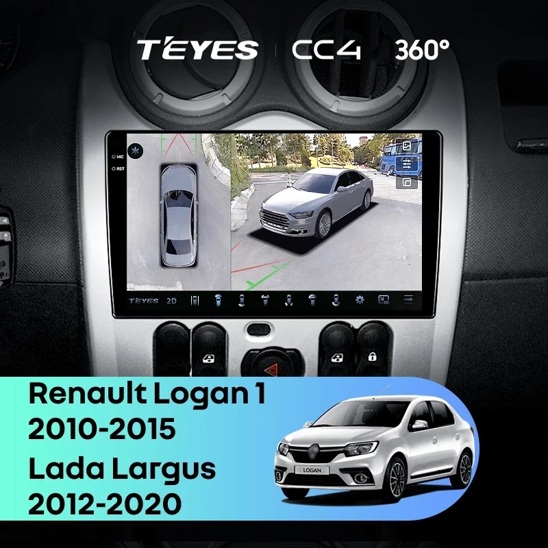 Штатная магнитола Teyes CC4 360 8/128 Renault Logan 1 (2010-2015)