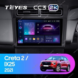 Штатная магнитола Teyes CC3 2K 4/32 Hyundai Creta 2 2021+ (глянец) F2