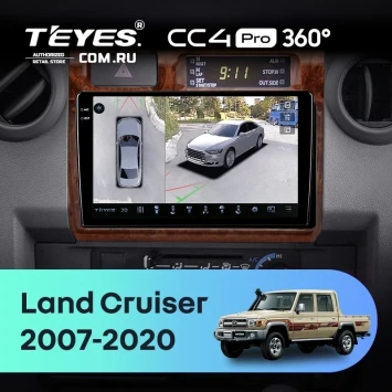 Штатная магнитола Teyes CC4 Pro 360 12/256 Toyota Land Cruiser 70 Series LC 79 (2007-2020) (Дерево)