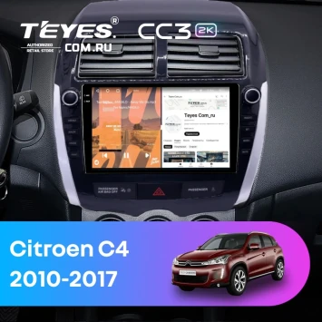 Штатная магнитола Teyes CC3 2K 360 6/128 Citroen C4 Aircross  (2010-2017) F2 Тип-A (9")