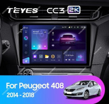 Штатная магнитола Teyes CC3 2K 360 6/128 Peugeot 408 (2014-2018)
