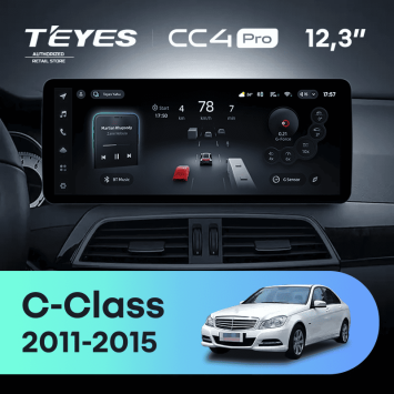 Штатная магнитола Teyes CC4 Pro 12.3" 8/128 Mercedes-Benz C-Class W204 C204 S204 (NTG 4.5) (2011-2015) Universal