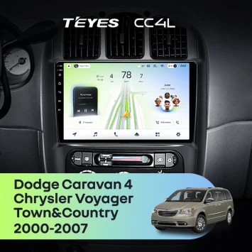 Штатная магнитола Teyes CC4L 6/64 с DTS Chrysler Town & Country 4 RS (2000-2007) Тип-A