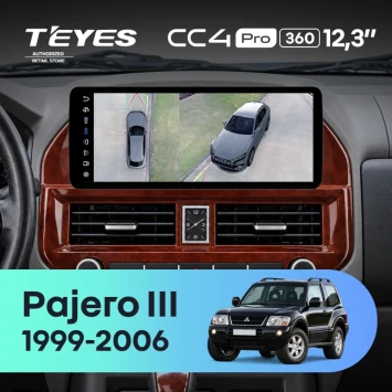 Штатная магнитола Teyes CC4 Pro 12.3" 360 8/128 Mitsubishi Pajero 3 V70 V60 (1999-2006) F2