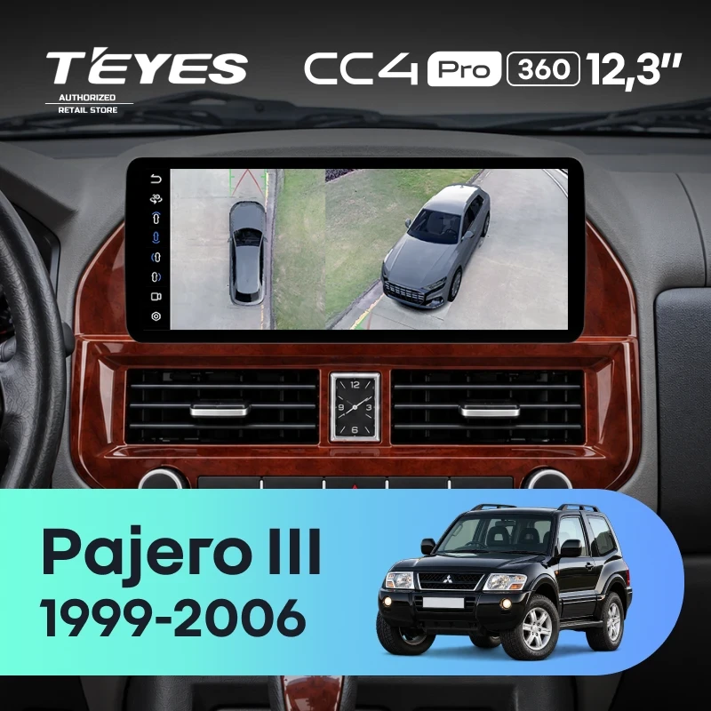 Штатная магнитола Teyes CC4 Pro 12.3" 360 8/128 Mitsubishi Pajero 3 V70 V60 (1999-2006) F2