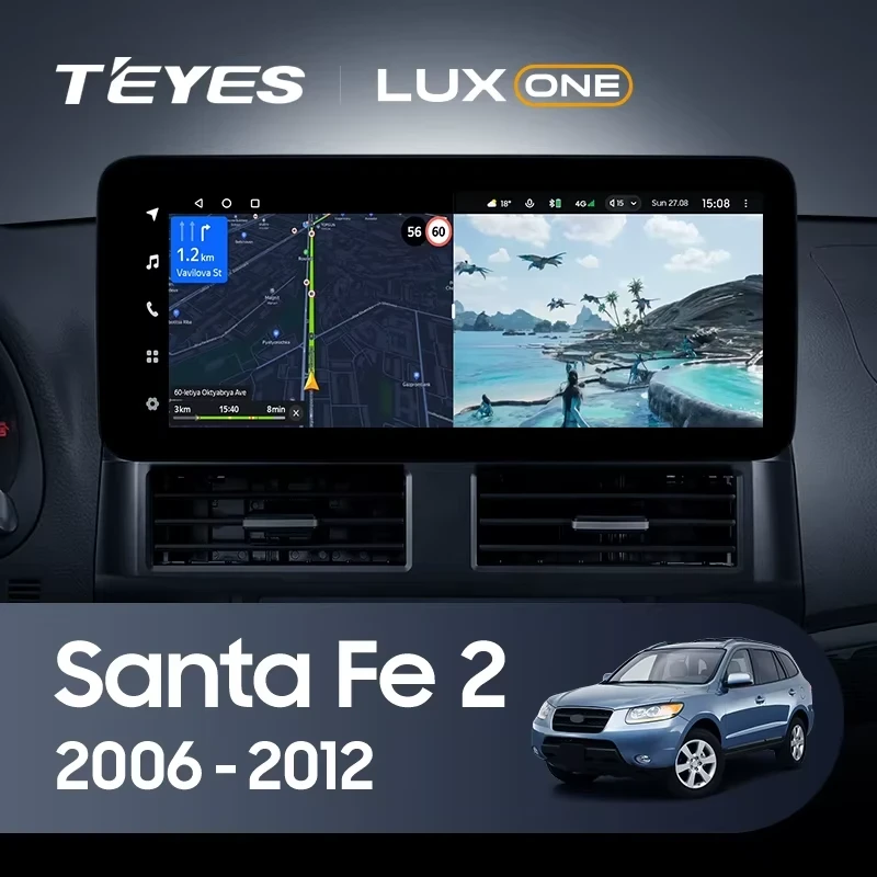 Штатная магнитола Teyes LUX ONE 4/32 Hyundai Santa Fe 2 (2006-2012)