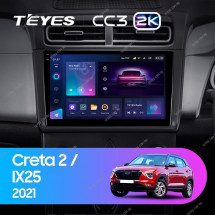 Штатная магнитола Teyes CC3 2K 4/32 Hyundai Creta 2 2021+ (матовая) F1