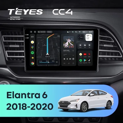 Штатная магнитола Teyes CC4 6/64 Hyundai Elantra 6 (2018-2020) Тип-A
