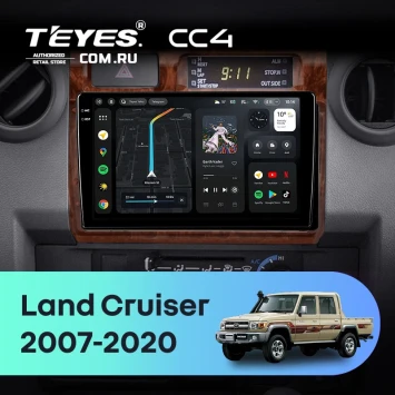 Штатная магнитола Teyes CC4 8/128 Toyota Land Cruiser 70 Series LC 79 (2007-2020) (Дерево)