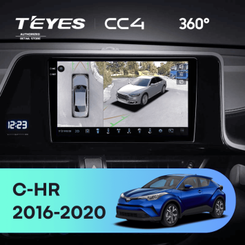 Штатная магнитола Teyes CC4 360 8/128 Toyota C-HR (2016-2020) F1 Правый руль
