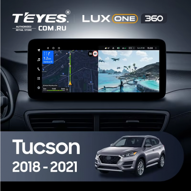 Штатная магнитола Teyes LUX ONE 360 6/128 Hyundai Tucson (2018-2021)