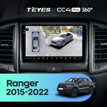 Штатная магнитола Teyes CC4 Pro 360 8/128 Ford Ranger P703 (2015-2022) Тип-B